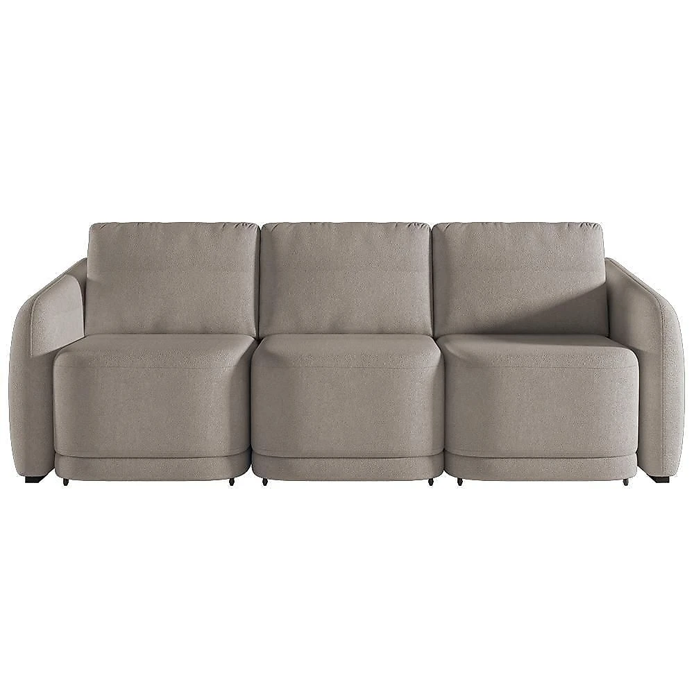 Sofá Cama Casal Para Sala 306cm Polska K04 Bouclê Bege Escuro - Mpozenato