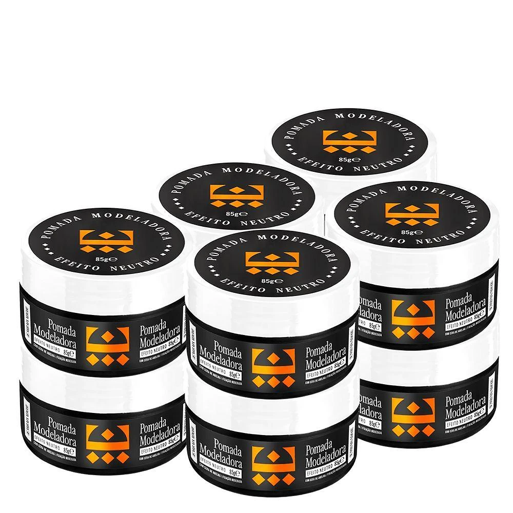 Kit 10 Pomada Para Cabelo Efeito Neutro Embaixador 85G