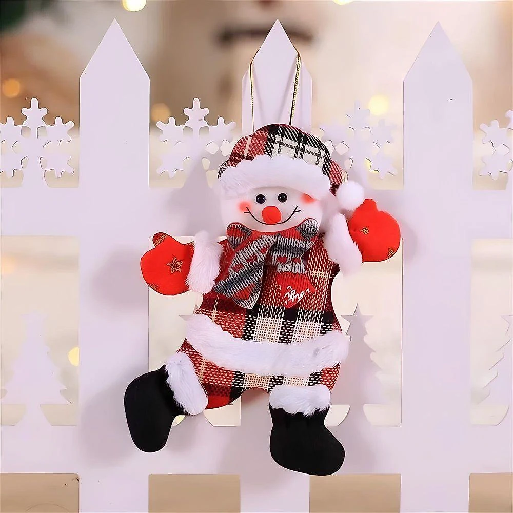 Kit 8 Pendentes árvore De Natal Noel Urso Neve Rena 18cm