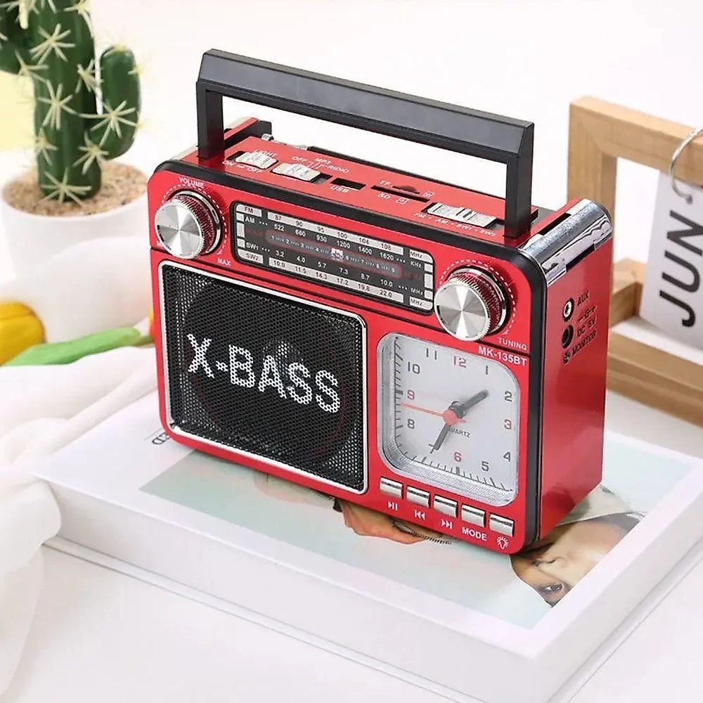 Rádio Portátil Kapbom KA-135 com Bluetooth 4 Bandas Bivolt Preto