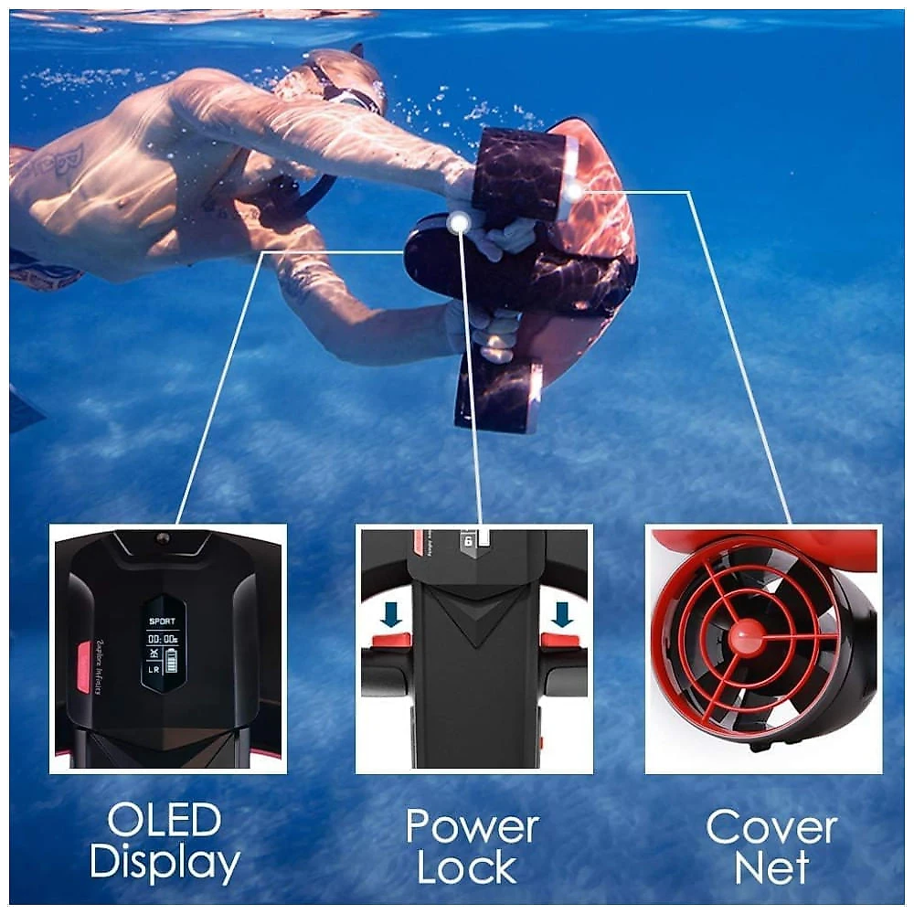 Sublue Navbow Plus: Scooter Subaquática Profissional Inteligente com Motores Duplos e Suporte para Câmera de Ação, 3 Velocidades, 7,16 km/h, 60
