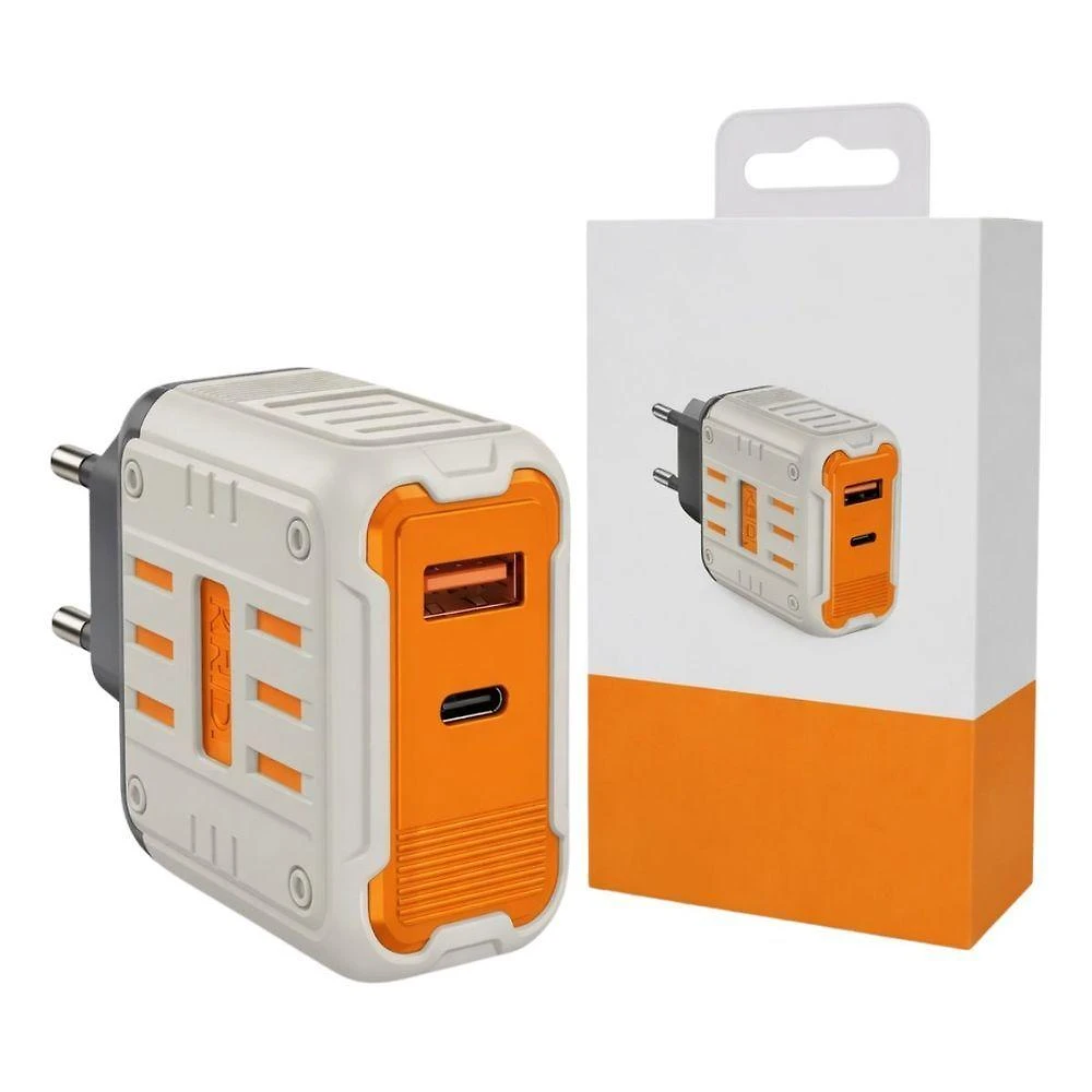 Carregador Rápido MDM Duas Portas Usb C Usb com Cabo Tipo C Incluso