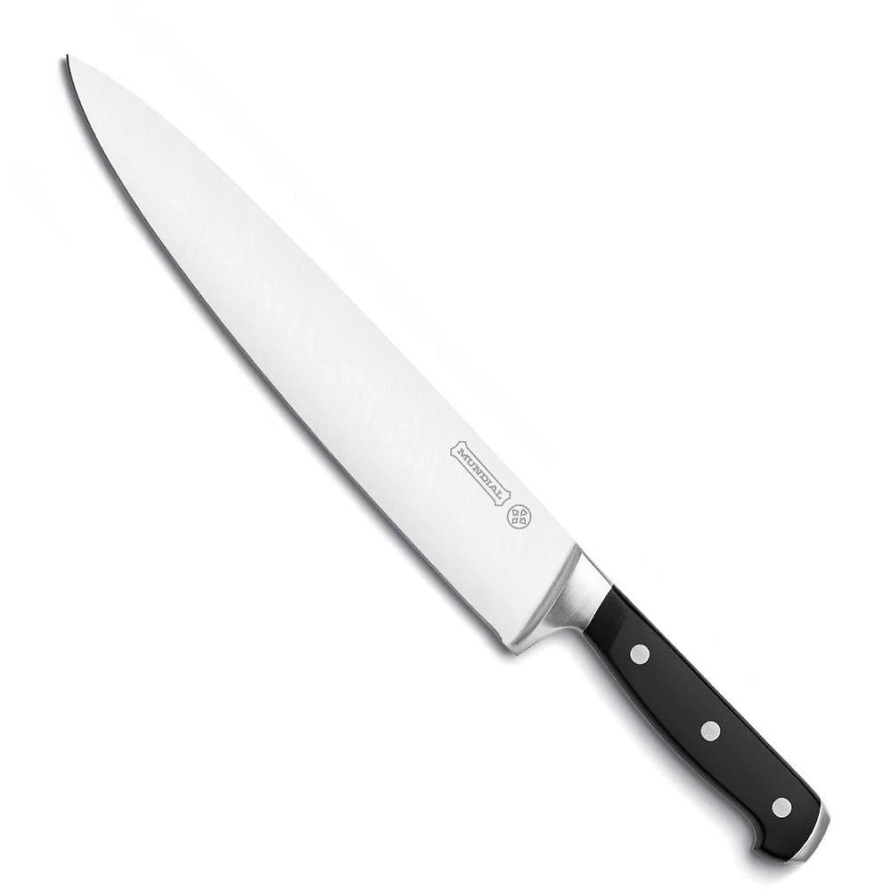 Faca de Carne Chef 10 Aço Inox com Cabo em Resina Termoplástica Preta Mundial