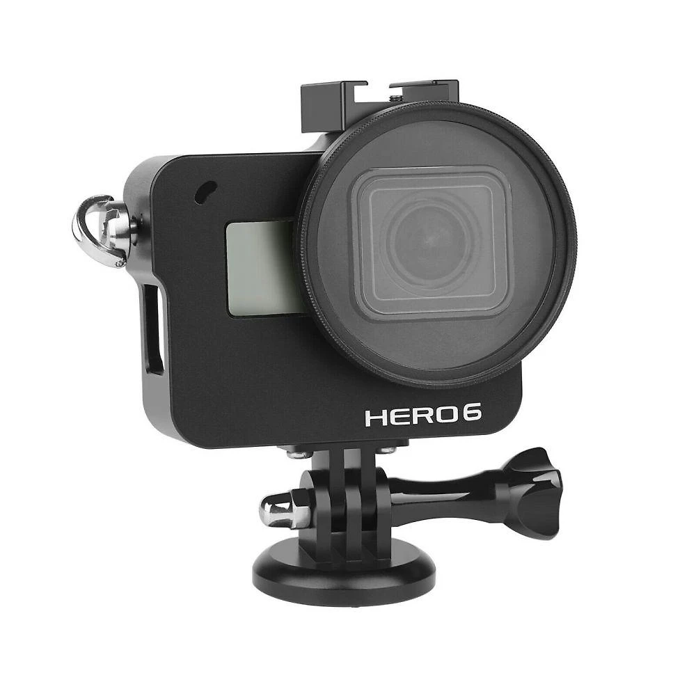 Frame Case Proteção Alumínio + Lente Uv  Hero 6 Black
