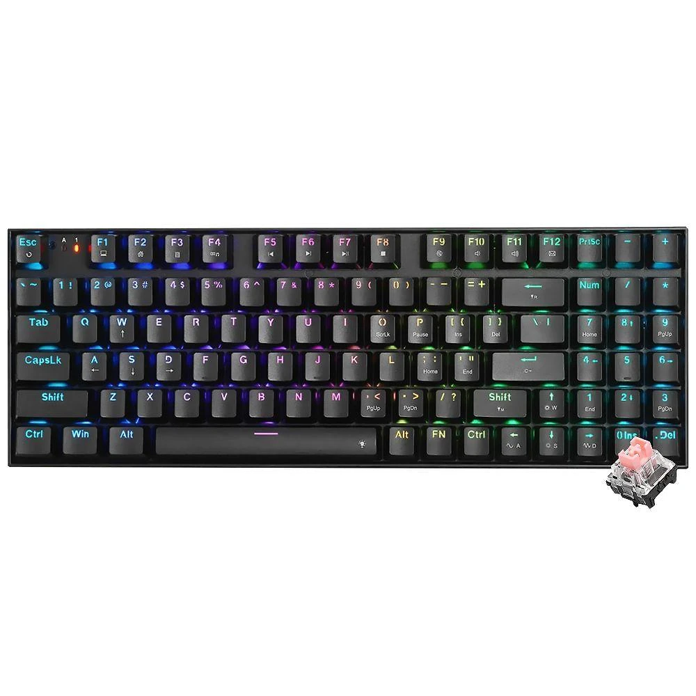 Teclado Gamer Redragon K735-RGB Ghostblade USB RGB Alumínio Preto