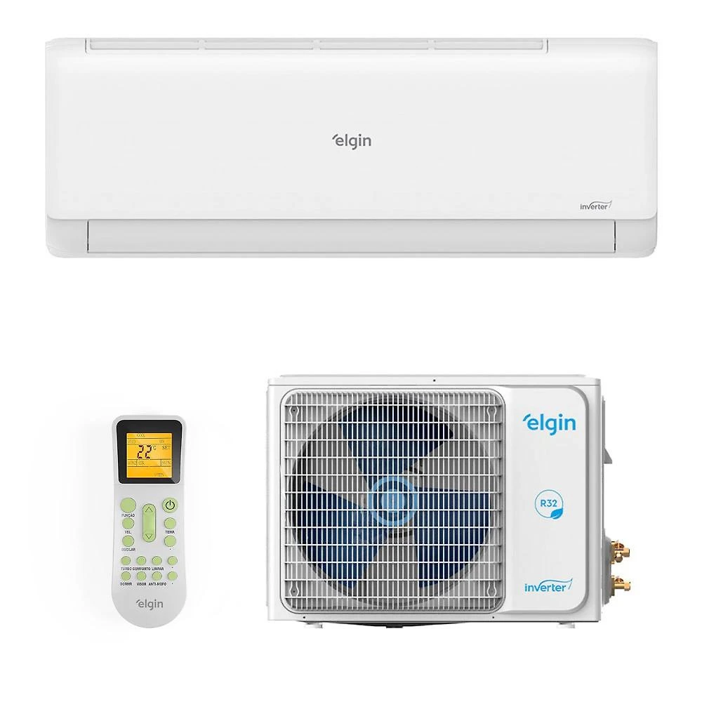 Ar-Condicionado Split Inverter III 30000 BTUs Elgin Eco com Wi-Fi Integrado High Wall Quente e Frio 45HJQI30C2WG/45HJQE30C2CG 220V
