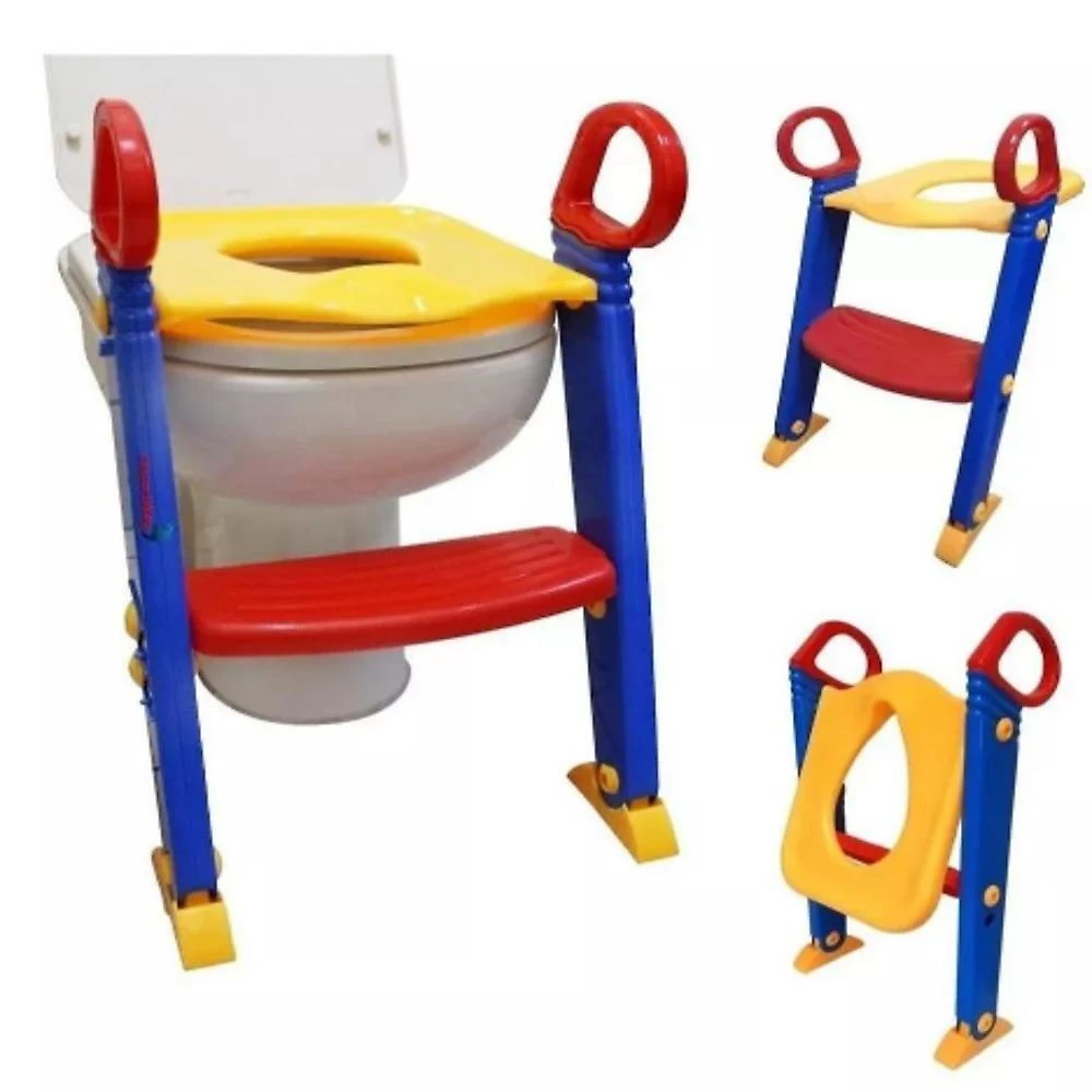 Assento Infantil Redutor com Escada Dobrável para Desfralde Seguro Estrutura Estável Branco Yeet