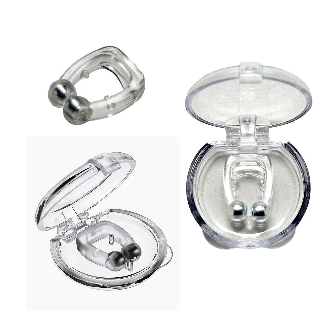 Miniatura Clip Nasal Anti Ronco Magnético Imã Apneia Nariz Original Transparente - Dilatador nasal - Unidade - 1