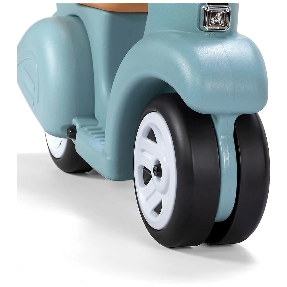 Moto Infantil Vintage de Empurrar, Desenvolve Equilíbrio com 4 Rodas, 1,5 a 4 Anos, Step2, Azul 110v