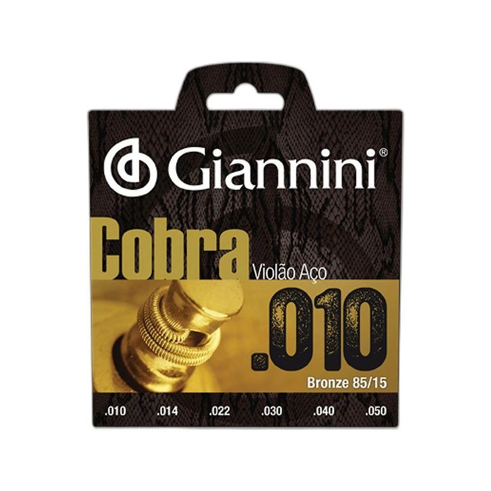 Corda para Violao Geefle Bronze Cobra 0,010 Alma em Aco Giannini