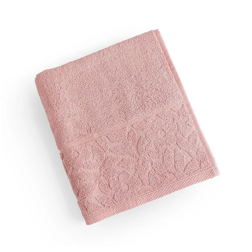 Jogo de banho blume toalhas macias 100% algodão fio penteado 5 peças rosa e bege