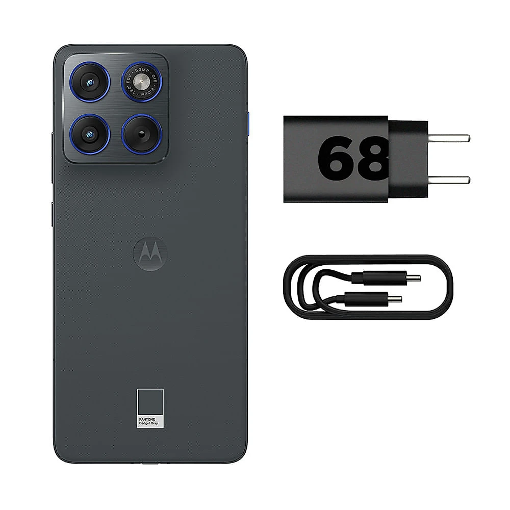 Smartphone Motorola Edge 70 5G 512GB 24GB (12GB RAM + 12GB RAM Boost) Ultrafino 3 Câmeras 50MP Tela 1.5K Cinza