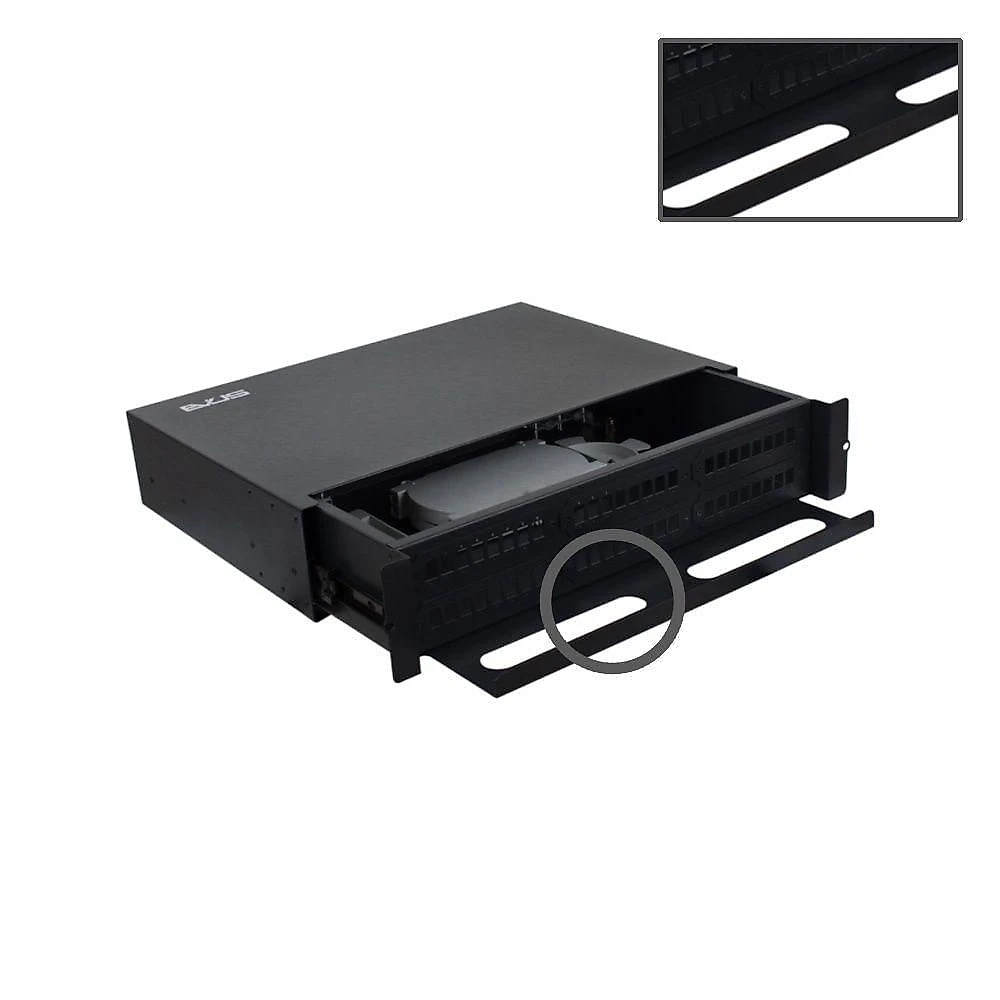Caixa DIO para Rack 19" 48FO Formato Compacto Preto Evus