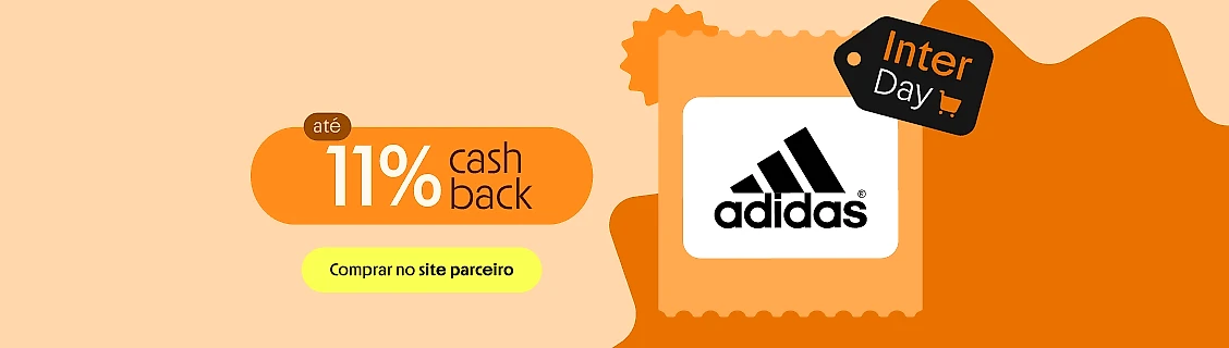 ADIDAS COM ATÉ 11% DE CASHABCK