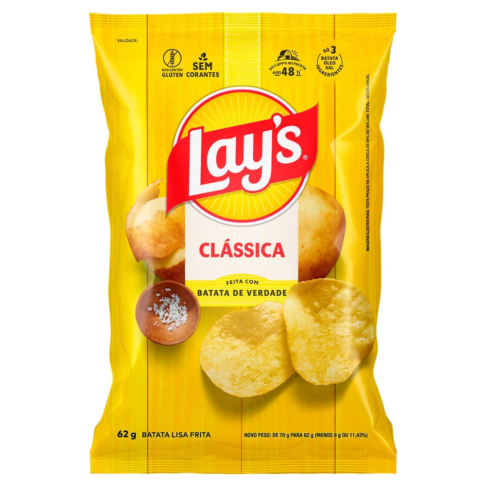 Batata Lays Clássica 62g
