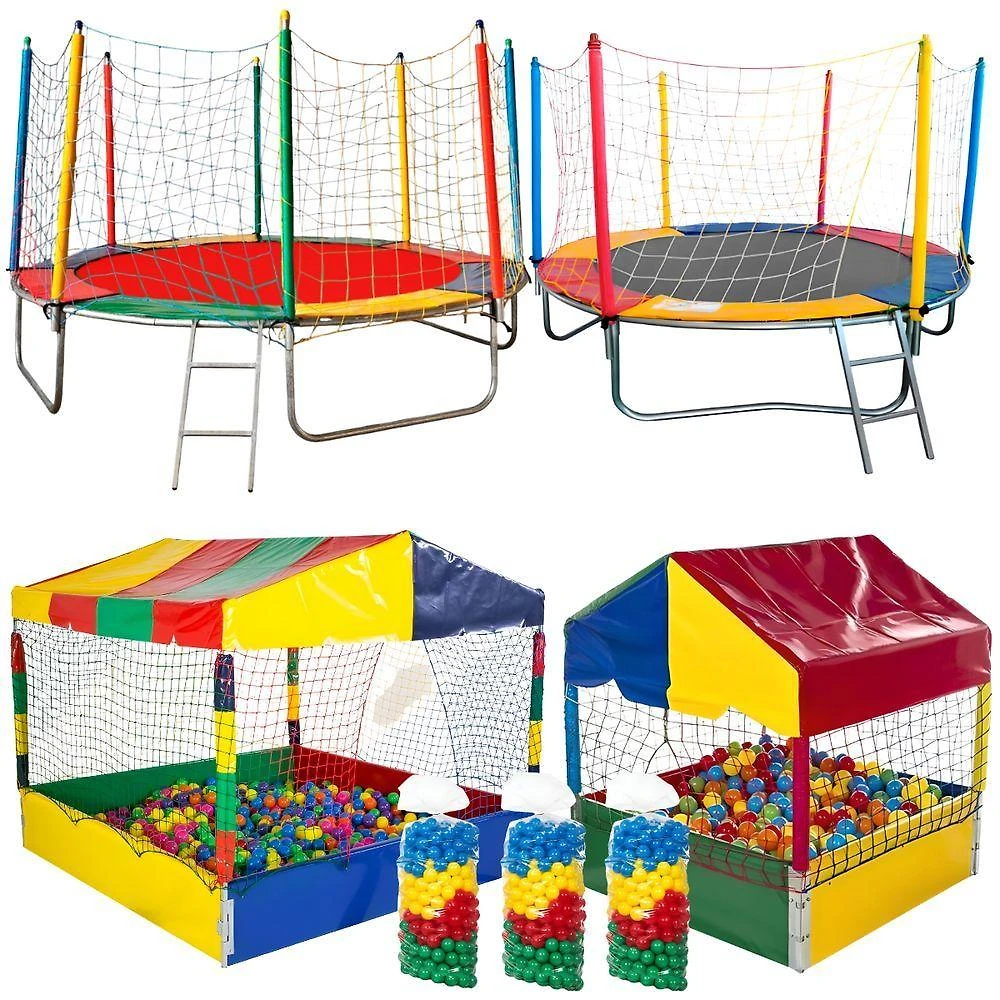 Pula Pula Trampolim E Piscina De Bolinhas Com Bolinhas Coloridas Infantil