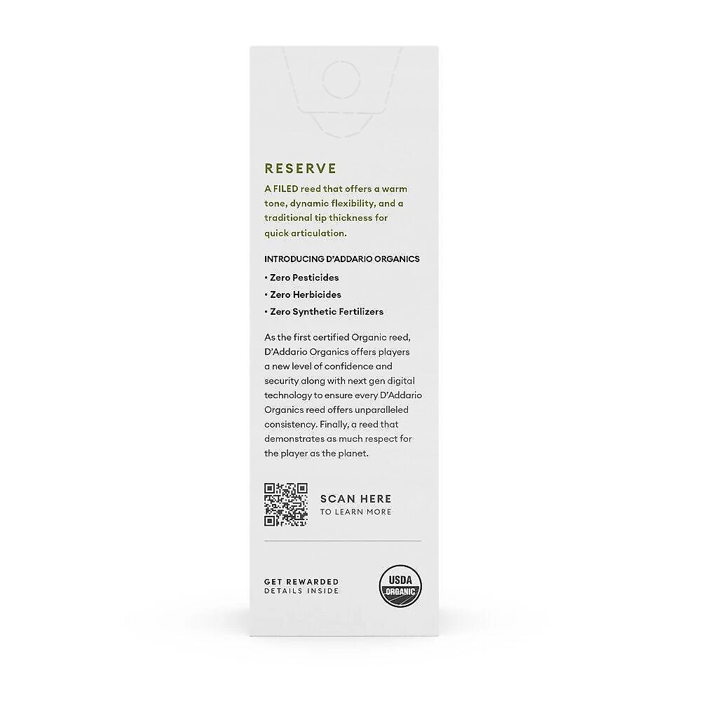 Palheta Sax Tenor Organic Reserve 2.5 Corte Francês 5 Peças DD Woodwinds