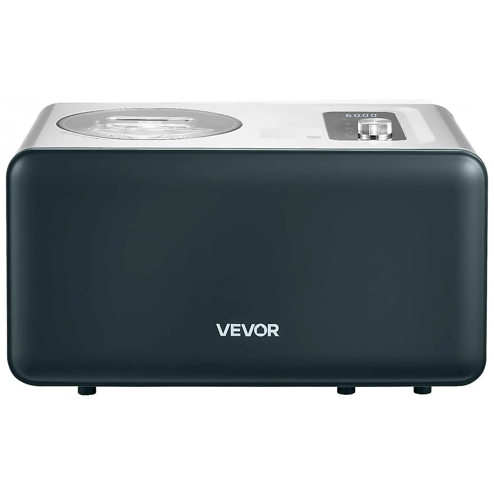 Máquina de Sorvete Automática VEVOR com Compressor Integrado de 1,5 Litros, Geladeira sem Pré-Congelamento, Sorvete Elétrico