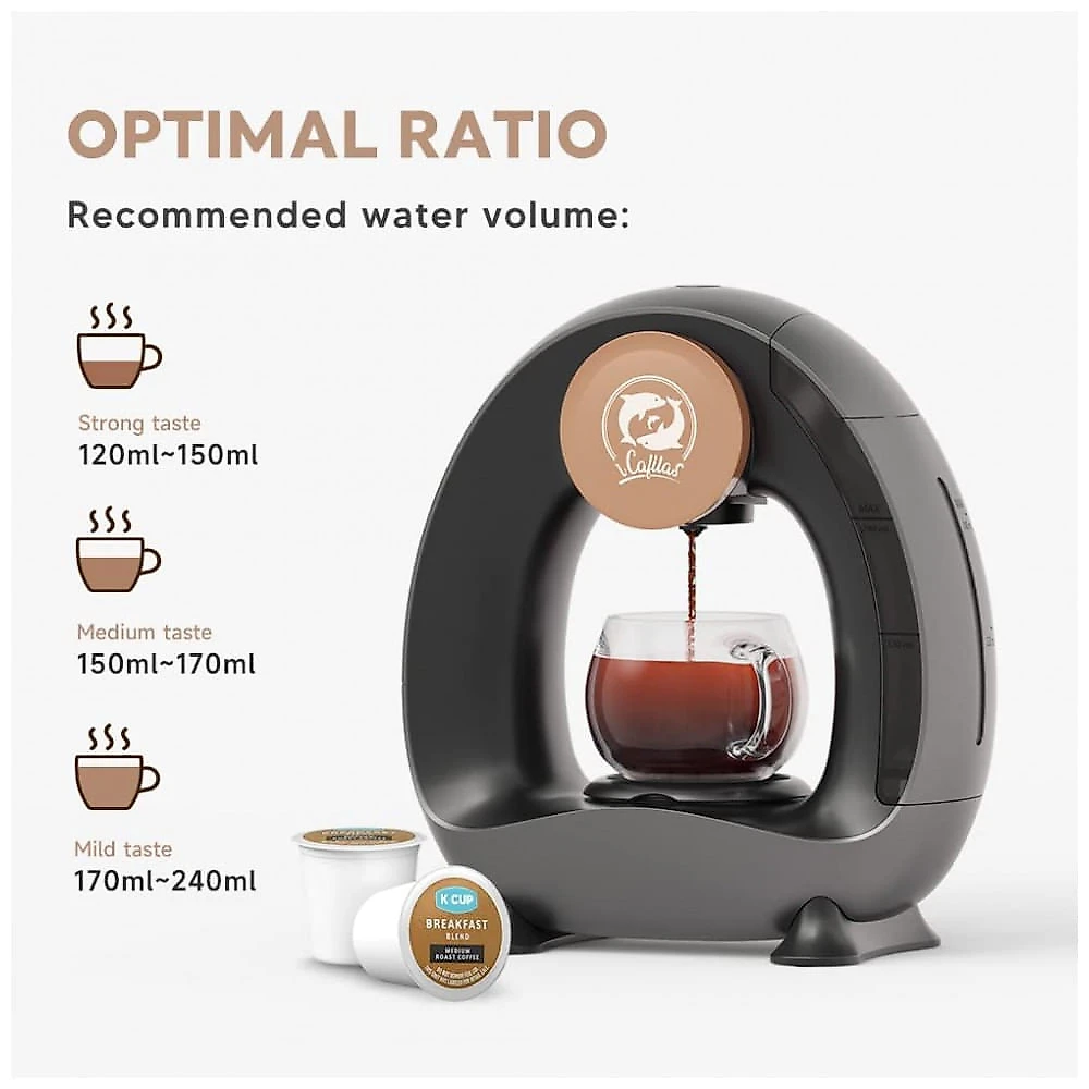 Máquina de Café Expresso 2 em 1 com Adaptador para Capsulas ou Café Moído, 110V 1400W, BENFUCHEN, Preta