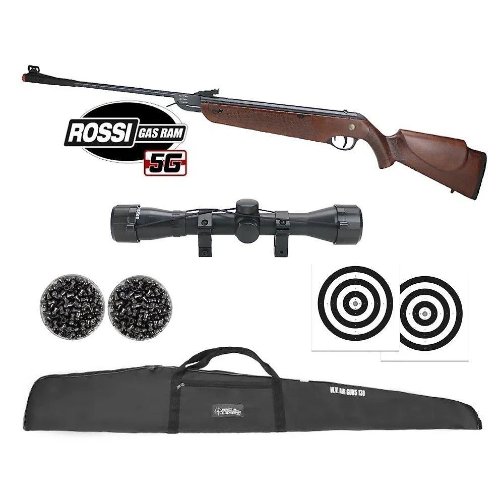 Carabina Rossi Dione 5g Madeira Gás Ram 5.5 + Acessórios