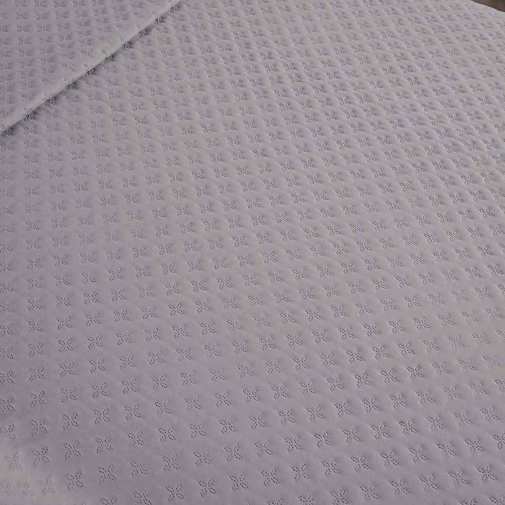 Kit cobre leito colcha atualle solteiro dupla face microfibra 2 peças - cinza