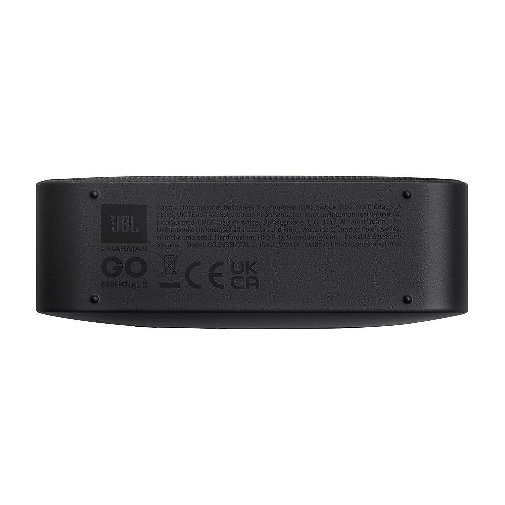 Caixa de Som Portátil JBL Go Essential 2, Bluetooth, 3.1W RMS, À Prova d'Água, Bateria de até 5 Horas, Preta - JBLGOES2BLKBR