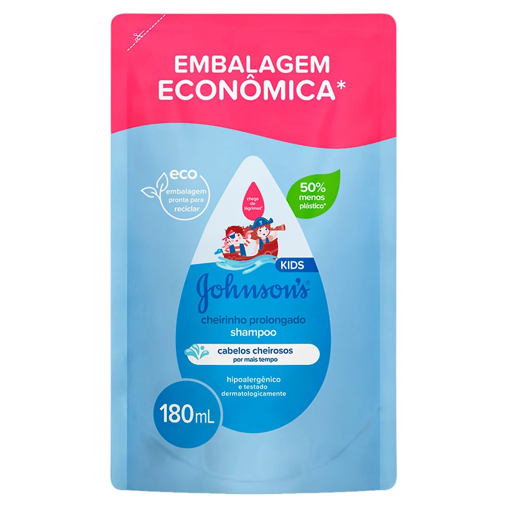 Shampoo Johnson's Kids Cheirinho Prolongado Sachê 180ml