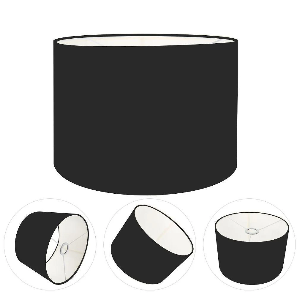 Cúpula Abajur Cilíndrica Cp-7020 ø45x21cm Preto