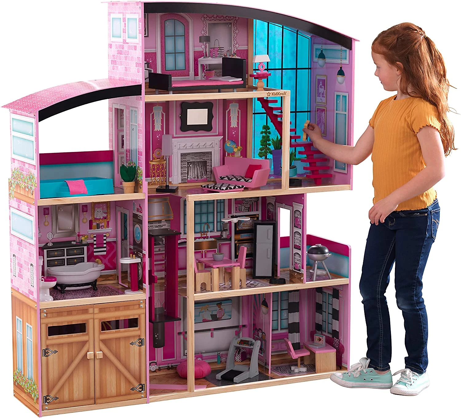 KidKraft Casa de Bonecas com 30 Acessórios Luzes e Sons para