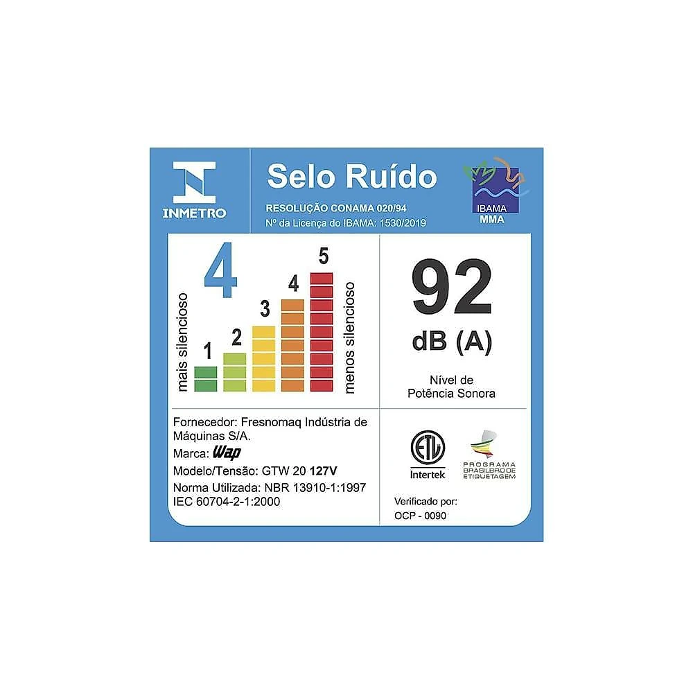 Aspirador de pó e Água wap gtw 20 1600w com motor universal e 160 mbar - amarelo/preto 110
