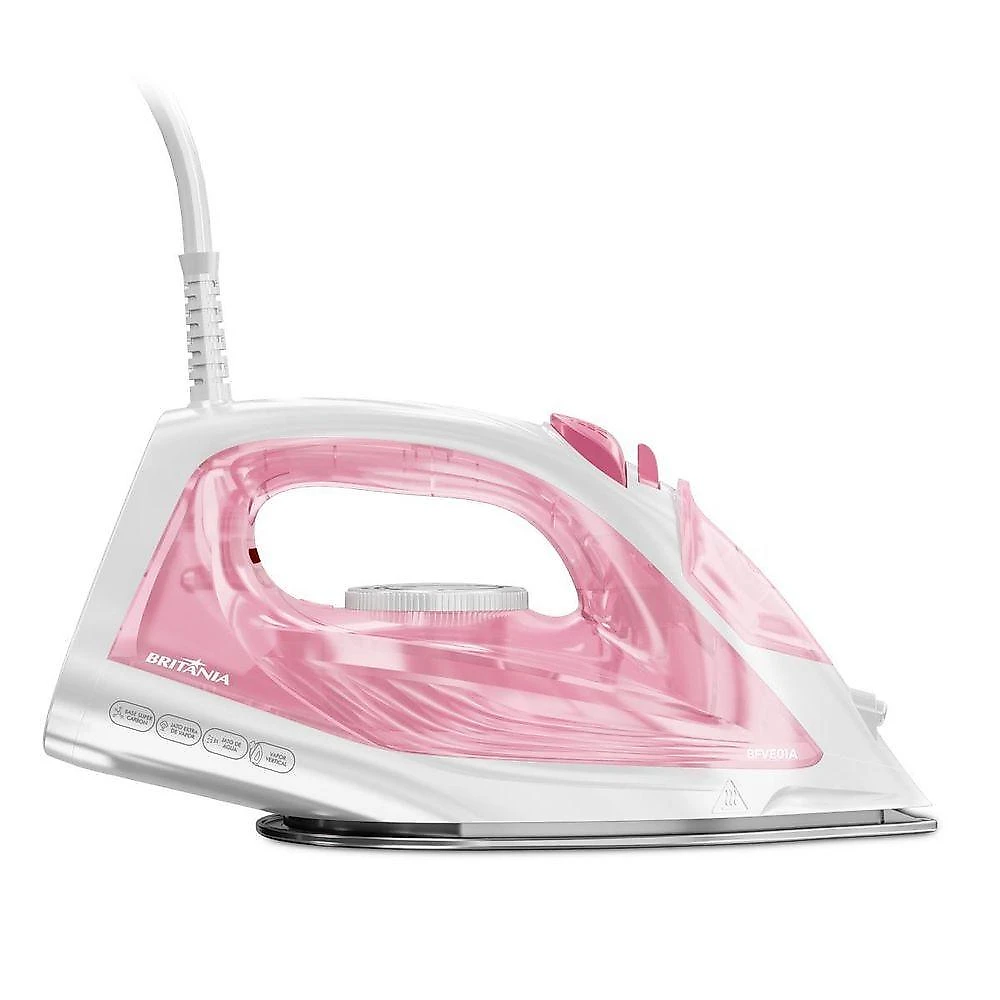 Ferro De Passar A Vapor Britânia Rosa Vapor Extra BFVE01A 110V