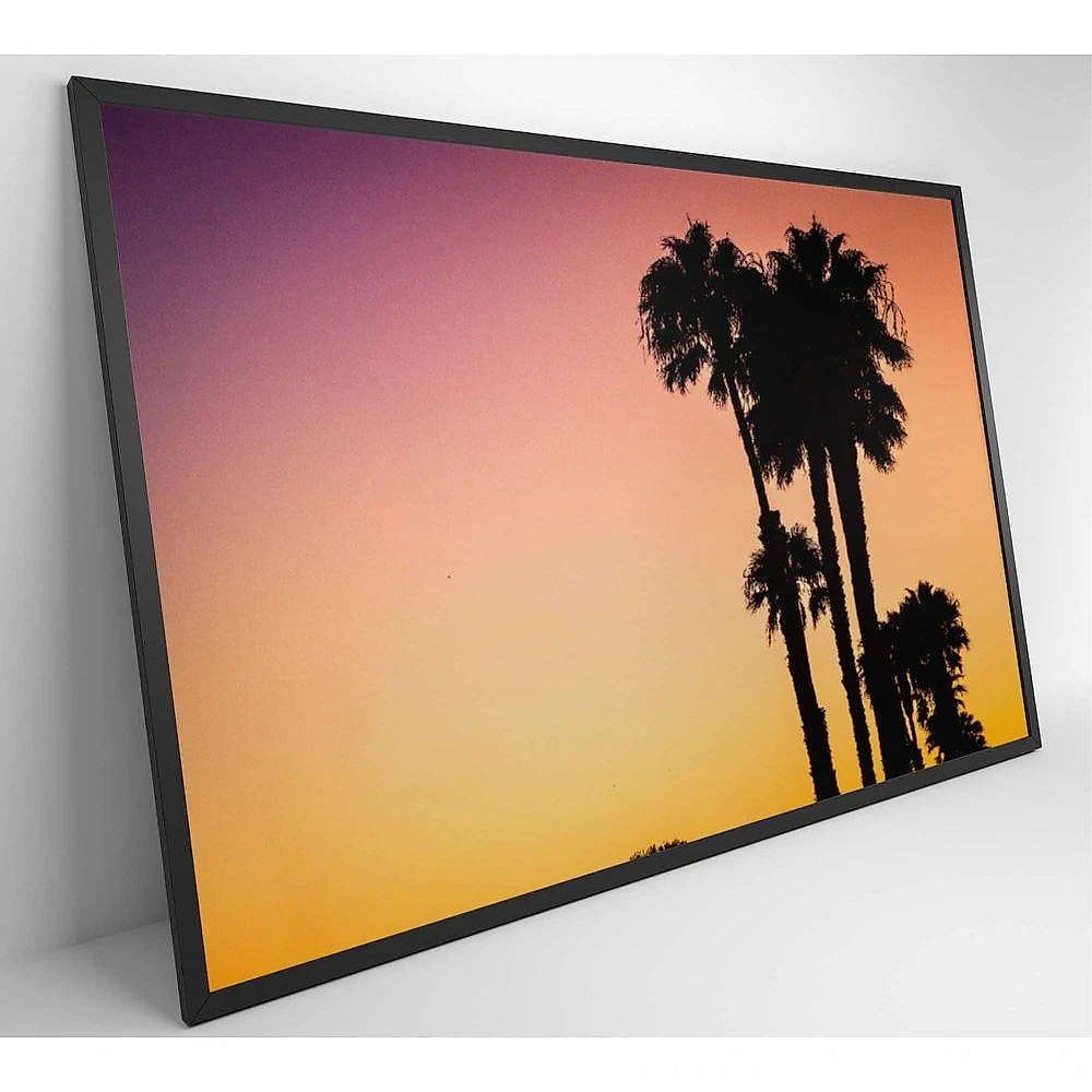 Quadro Fim De Tarde Palmeiras 90x60 Cm Tecido Canvas