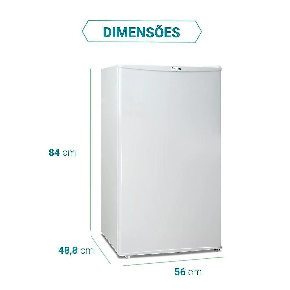 Frigobar Philco PFGE12B 121L Porta Reversível Branco Iluminação Interna 110V