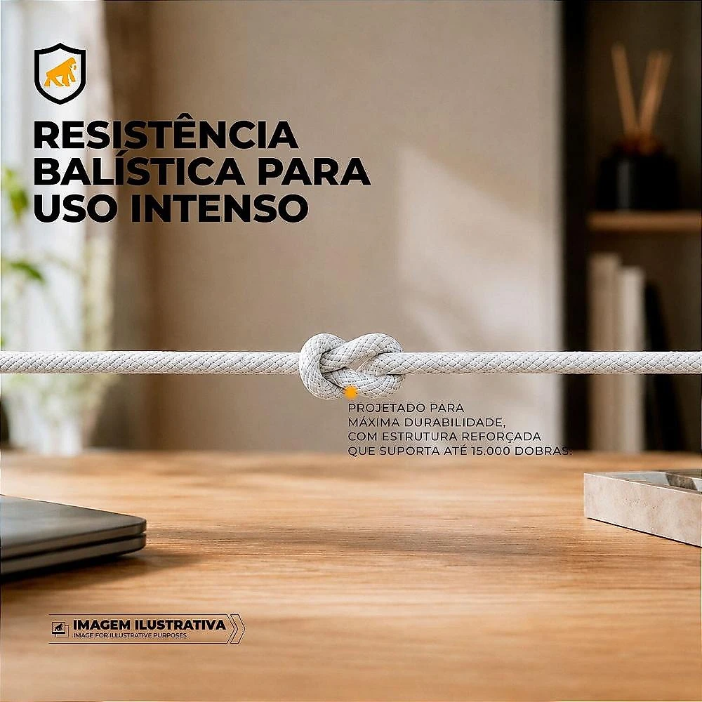 Kit Carregador de Parede Universal Tipo C / USB-A 20W + Cabo 1M Tipo C / USB-A 18W - Gshield