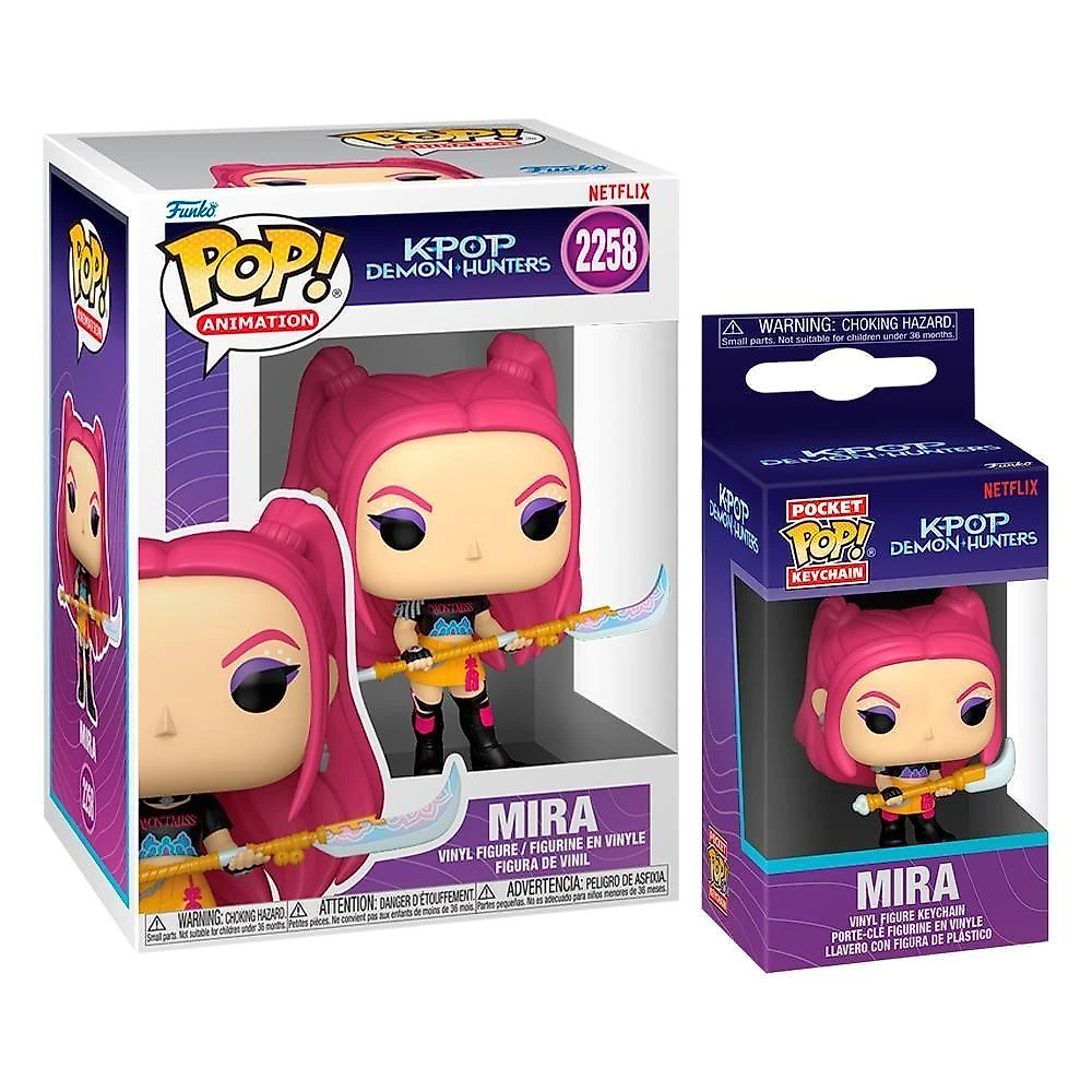 Kit Boneco Funko Pop! Guerreiras Do K-pop - Mira+ Chaveiro