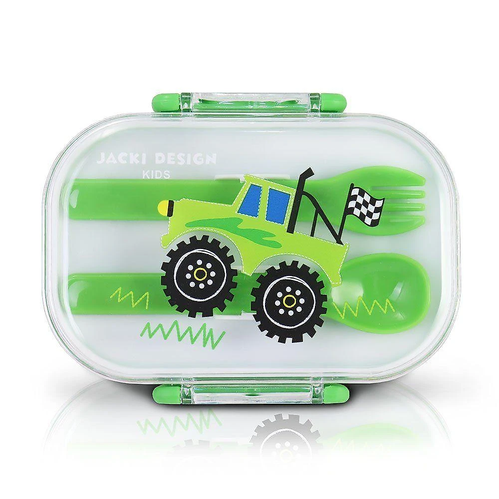 Kit Lancheira Térmica, Pote Marmita 400ml E Garrafa 460ml Infantil Piccolino Verde