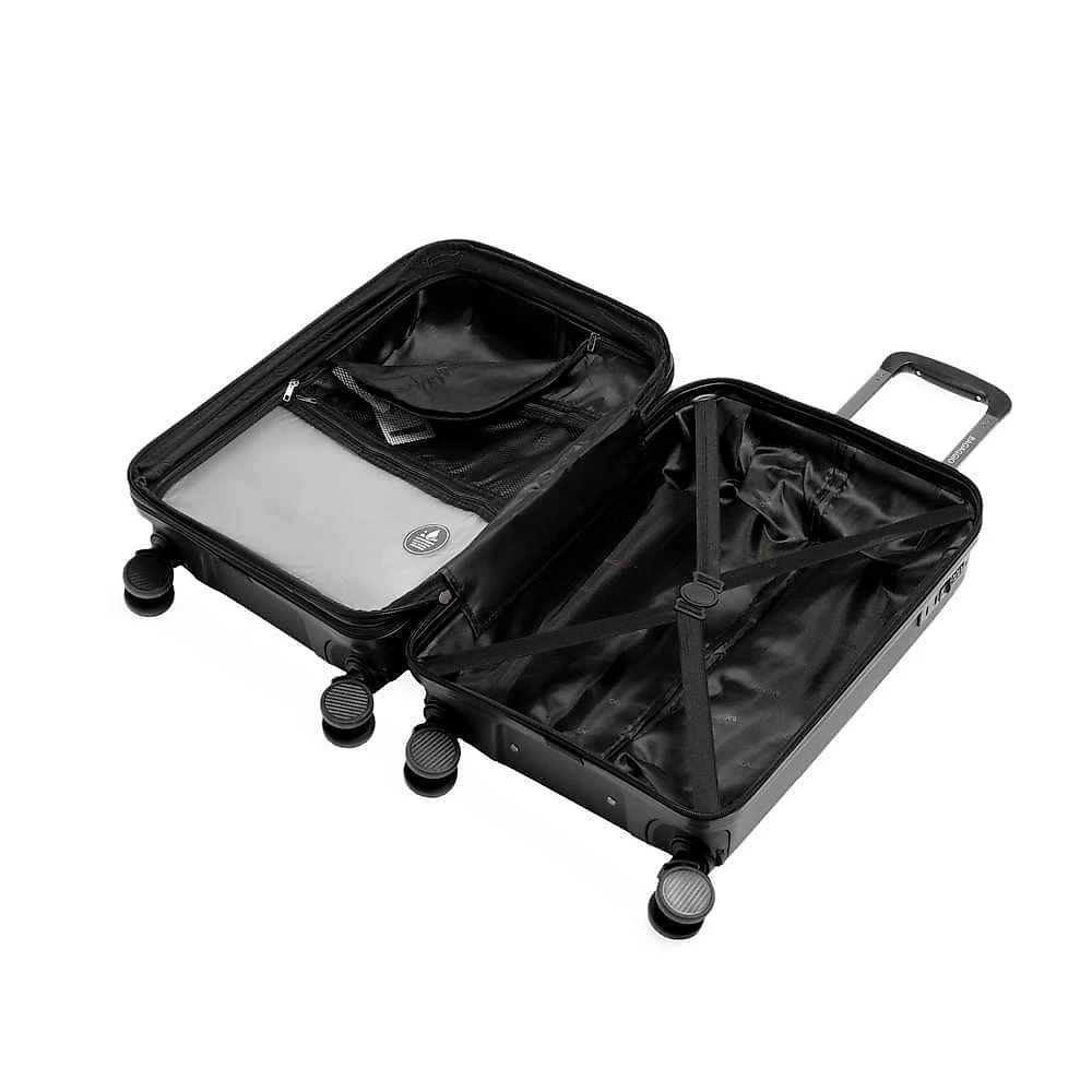 Mala de viagem pequena 10 kg polipropileno 4 rodas seul preta p
