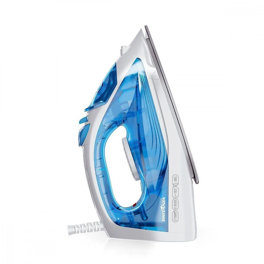 Ferro De Passar A Vapor Britânia 210ml Base Antiaderente Azul/branco - 220V