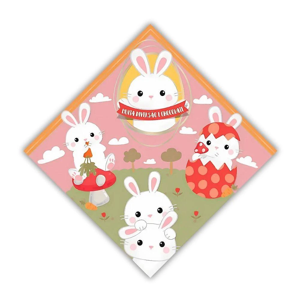 Envelope Estampado Para Ovo Páscoa 350g A 500g - 25 Un Cor Rosa