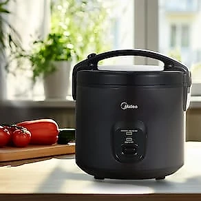 Panela de Arroz Elétrica Midea 5L Revestimento Blackstone e Bandeja a Vapor Preta 110V