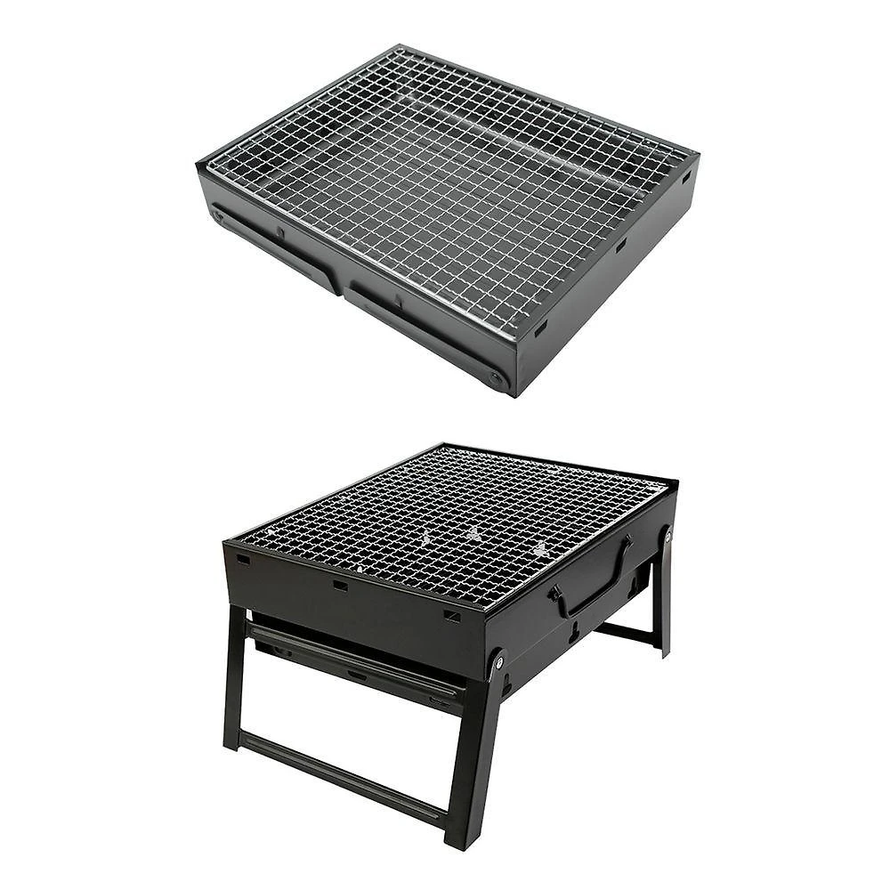Mini Churrasqueira Portatil Dobravel Para Apartamento Camping Maleta Churrasco 44x29cm