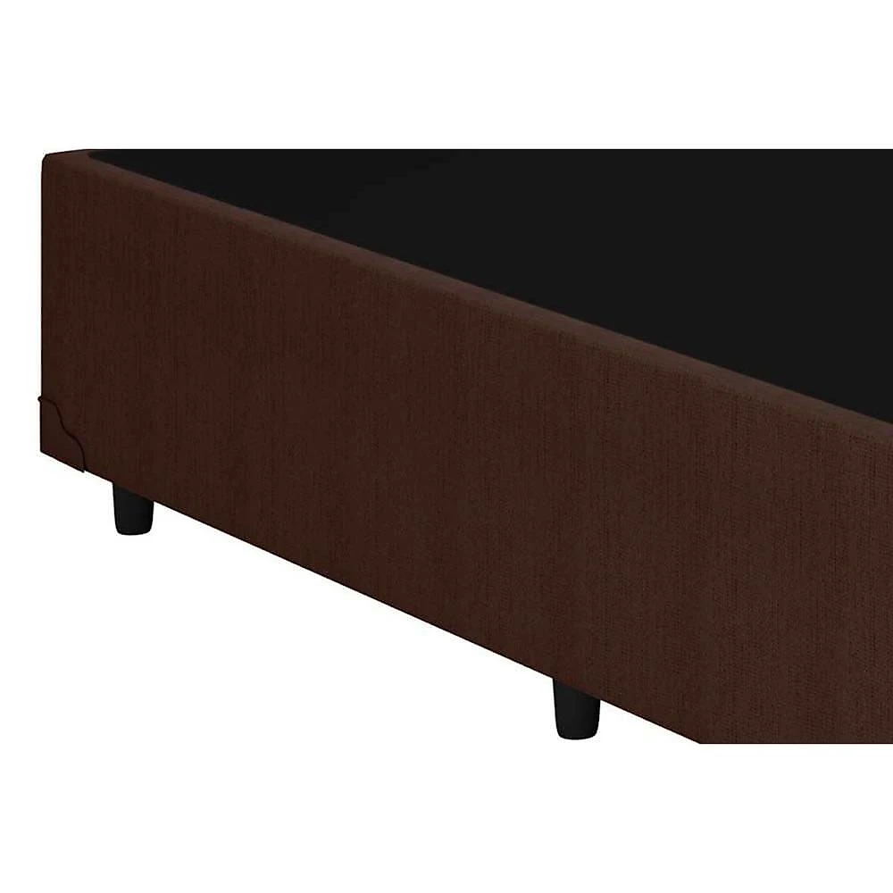 Cama Box com Colchão King Corano Brown Euro Pillow Molas Ensacadas Courino Marrom Anjos