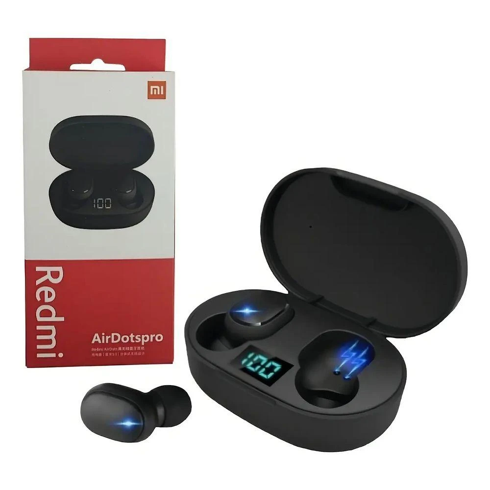 Fone de Ouvido Intra Auricular Bluetooth TWS MDM Dots com Microfone e Estojo Recarregável Preto