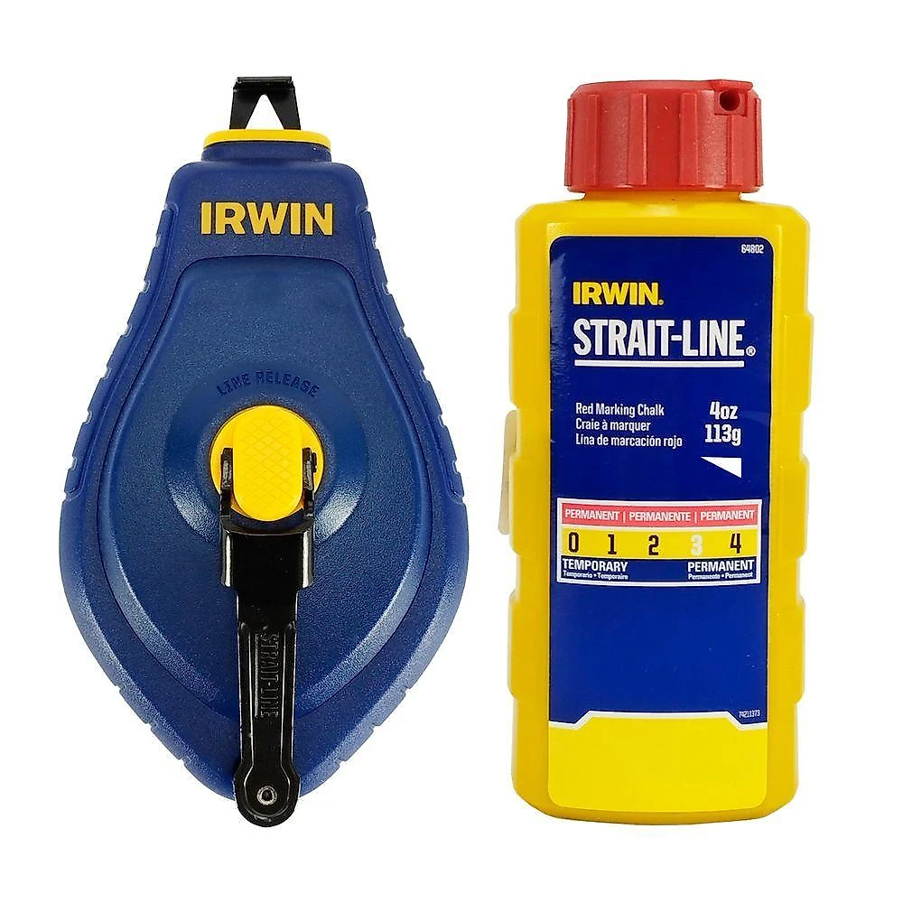 Kit Giz Carretel Linha C- Marcador 30m Vermelho Iwht48442rc - Irwin