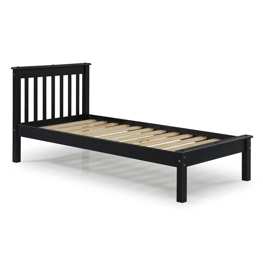 Cama Solteiro Inglesa Em Madeira Maciça Mv Outlet Preto