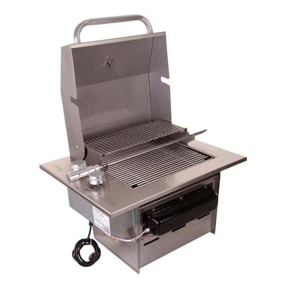 Assador Grill de Embutir a Gás Premium CTG com Acendedor Automático Cinza Titan 60,5CM