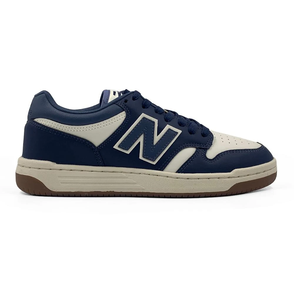 Miniatura Tênis New Balance 480 Low Masculino BRANCO/MARINHO - 38