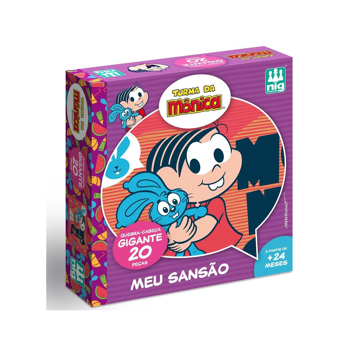 Miniatura Quebra Cabeça 20 Pecas Meu Sansao Turma Da Monica Nig