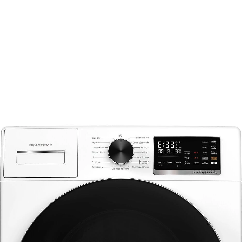 Lava e Seca Brastemp 14 kg/8 kg Lavagem e Secagem Inteligentes, Branca BNO14AB Branco - 110V