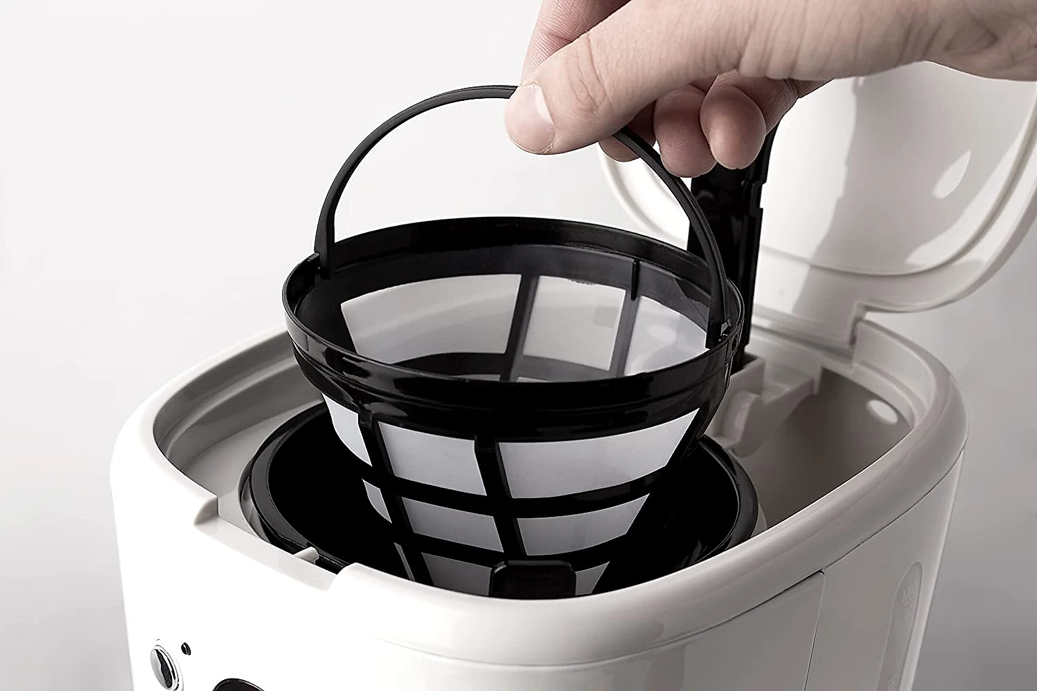 Haden 75061 Cafeteira Programável Retro Capacidade 15L Aço I nox 110V Branca